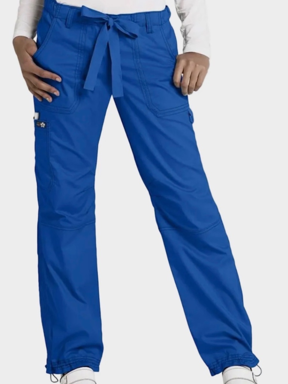 koi Women's Lindsey 7 Pocket Cargo Scrub Pant M Tall Cobalt